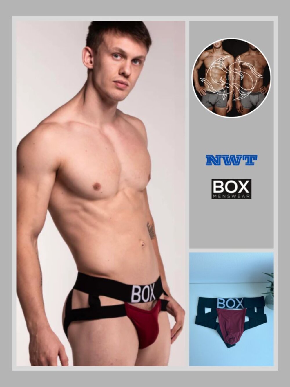 Box Menswear - Suspender Jockstrap 3.0 - Burgundy (M)
